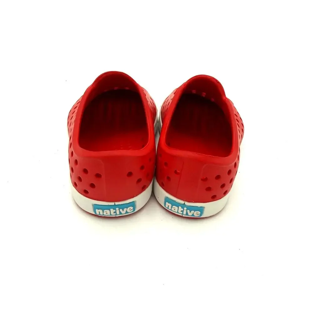 Native Jefferson Child Shoes - Torch Red/Shell White - c6 (toddler 6)